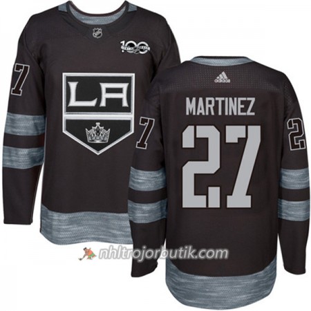 Män Ishockey Los Angeles Kings Tröja Alec Martinez 27 1917-2017 100th Anniversary Adidas Svart Authentic